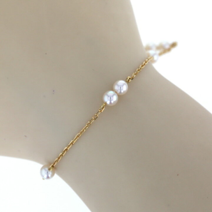 楽天市場】MIKIMOTO ミキモト K18YG イエローゴールド ブレスレット 