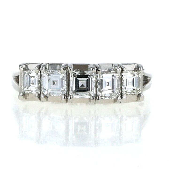 楽天市場】Pt900 プラチナ リング ダイヤモンド 1.02ct スクエアカット  