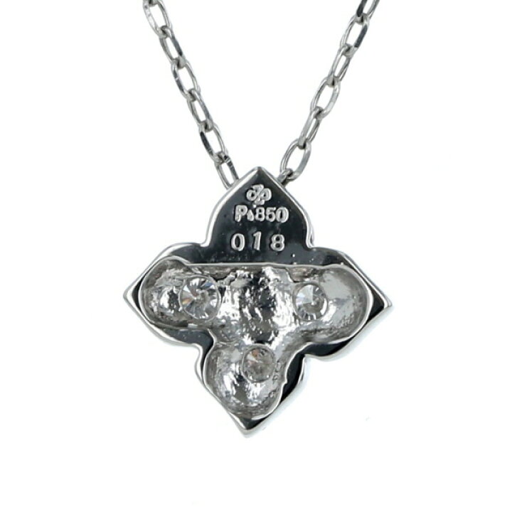 楽天市場】Pt850 プラチナ ネックレス ダイヤモンド 0.18ct クローバー 