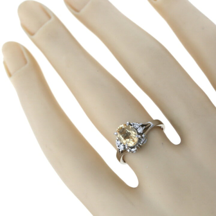 楽天市場】Pt900 プラチナ リング イエロートパーズ 1.44ct 