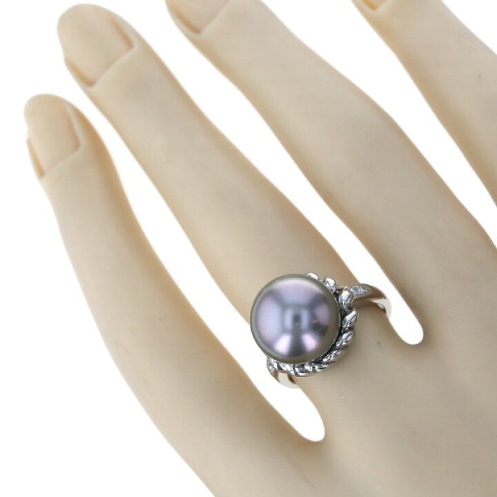 楽天市場】TASAKI タサキ Pt900 プラチナ リング 黒蝶真珠 12.3mm 