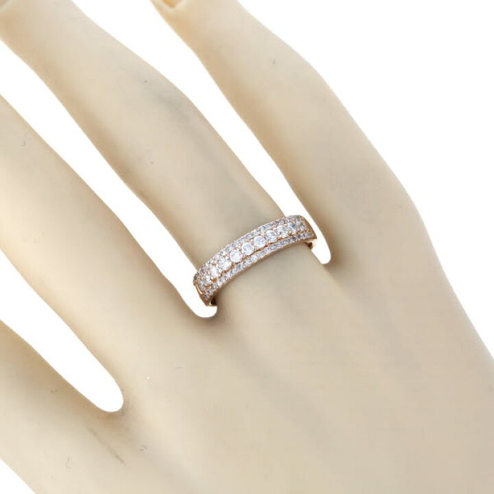 楽天市場】K14PG ピンクゴールド リング ダイヤモンド0.50ct 三文字 