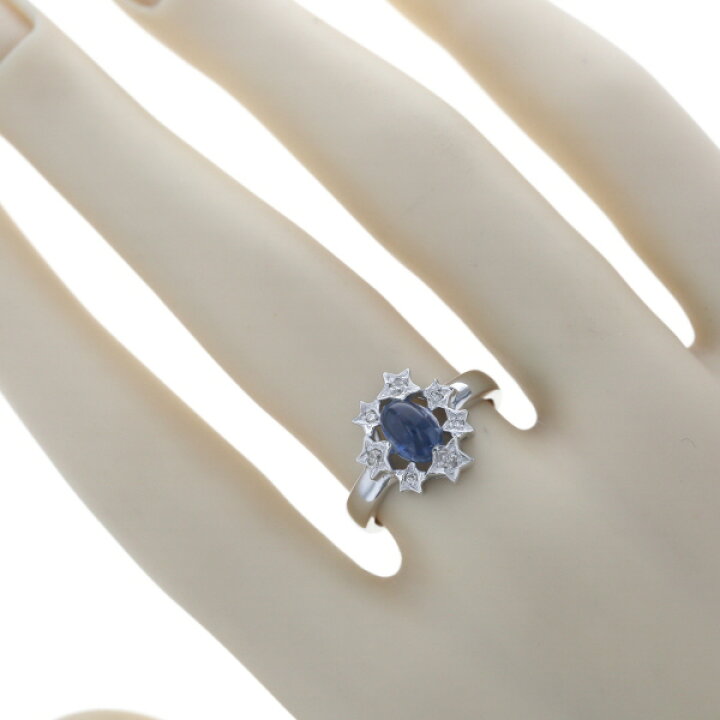 楽天市場】K14WG ホワイトゴールド リング カイヤナイト 1.37ct 