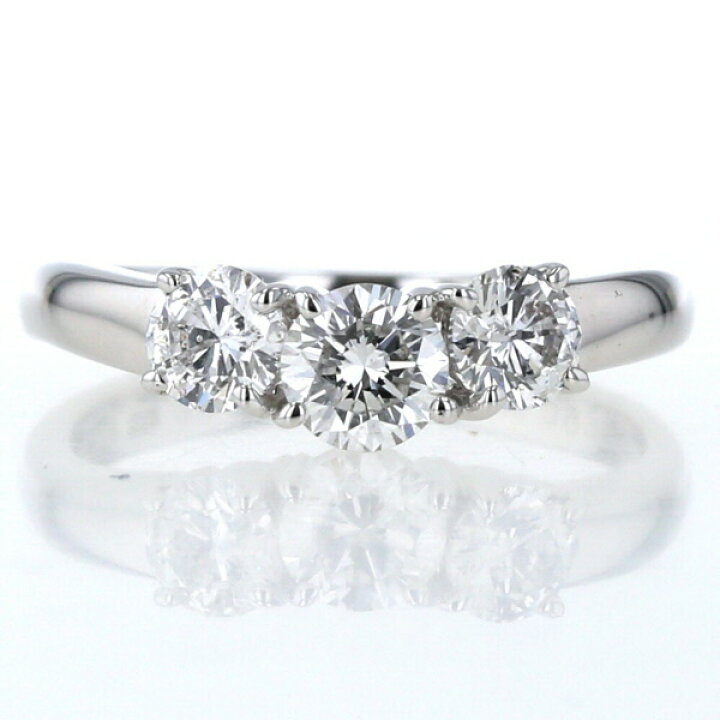 楽天市場】K18WG ホワイトゴールド リング ダイヤモンド0.60ct/0.43ct