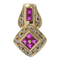 楽天市場】中古 18金（種類（宝石）ルビー）（ペンダントトップ 