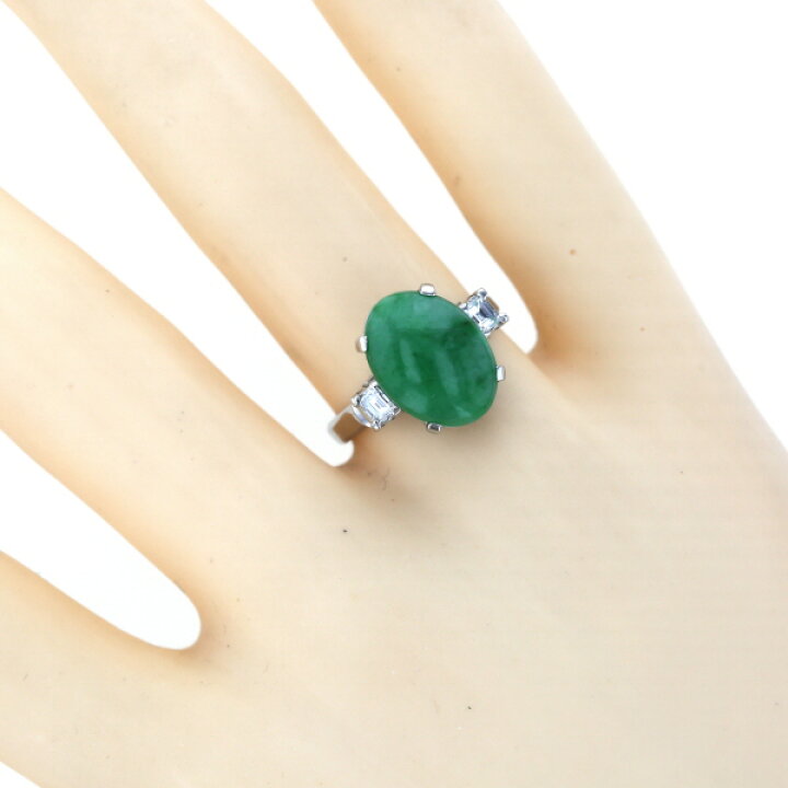 楽天市場】Pm プラチナ リング ヒスイ 翡翠 ダイヤモンド0.20ct 