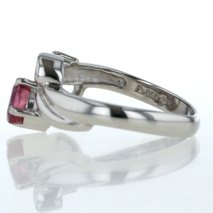 楽天市場】Pt850 プラチナ リング ルビー 0.64ct ダイヤモンド 0.08ct 