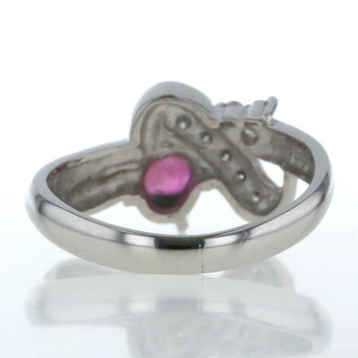 楽天市場】Pt850 プラチナ リング ルビー 0.64ct ダイヤモンド 0.08ct 