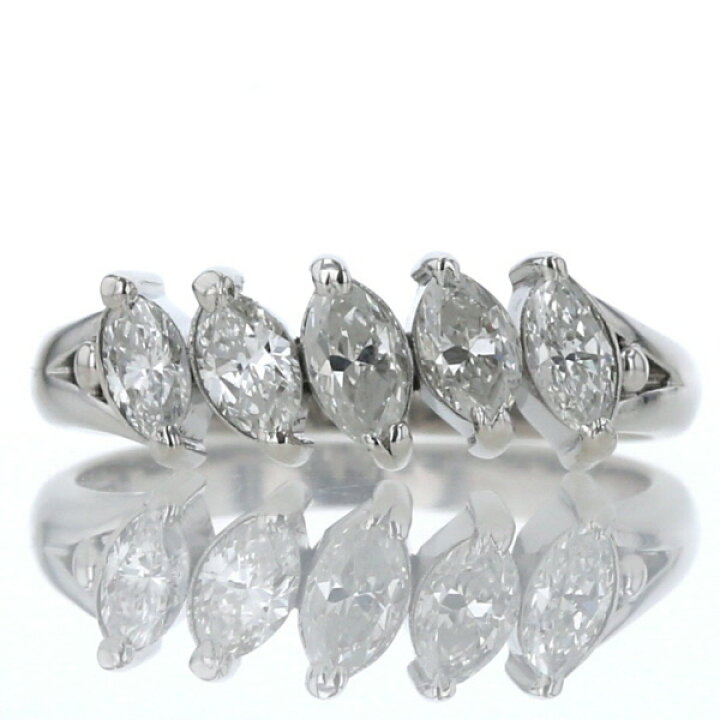 楽天市場】Pt900 プラチナ リング ダイヤモンド 0.71ct 5粒 マーキース 