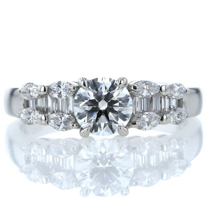 楽天市場】Pt900 プラチナ リング ダイヤモンド0.66ct/0.729ct H&C  