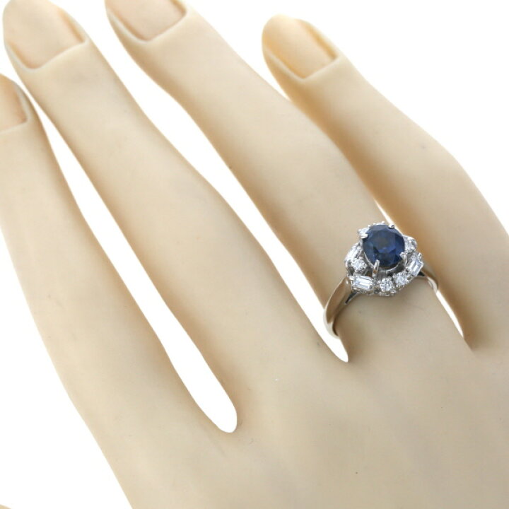 楽天市場】Pt900 プラチナ リング サファイア 0.46ct ダイヤモンド