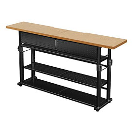 Bauhutte(バウヒュッテ) エクステンションデスク 昇降式 (幅120×奥行25cm) 木目 BHC-1200H-WD