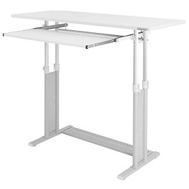 Bauhutte (バウヒュッテ) 昇降式 スタンディングデスク ホワイト (幅120cm×奥行45cm) BHD-1200H-WH