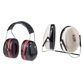 3M 防音 イヤーマフ JIS適合品 PELTOR ヘッドバンド式 H10A & 防音 イヤーマフ JIS適合品 PELTOR ネックバンド式 H6B/V【セット買い】