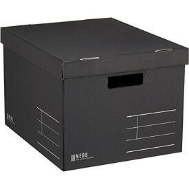 コクヨ 収納ボックス NEOS Lサイズ フタ付き ブラック A4-NELB-D 送料無料
