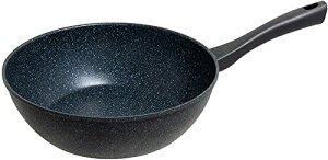 タフコ(Tafuco) 炒め鍋 深型 フライパン 28cm ガス火専用 超軽量 ダイヤモンドマーブルキャスト ブラック F-7154 送料無料