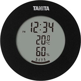 タニタ 温湿度計 時計 温度 湿度 デジタル 卓上 マグネット ブラック TT-585 BK 送料無料