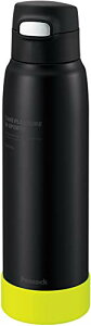 ピーコック 水筒 ストロー 大容量 0.9L 保冷 スポーツ ドリンク 対応 ワンタッチ マグ ボトル ステンレス ブラック イエロー 送料無料