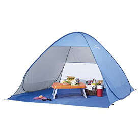 キャプテンスタッグ(CAPTAIN STAG) テント シャイニーリゾートポップアップビーチ テント UV ブルー[1-2人用] M-5 送料無料
