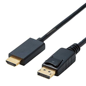 �G���R��(ELECOM) �ϊ��P�[�u�� HDMI DisplayPort 1.0m �u���b�N CAC-DPHDMI10BK ��������