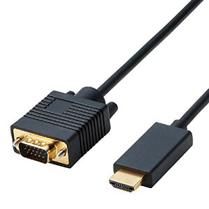 �G���R��(ELECOM) �ϊ��P�[�u�� HDMI VGA 1.0m �u���b�N CAC-HDMIVGA10BK ��������