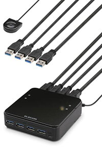 �G���R�� USB�ؑ֊� PC��4�|�[�g USB3.0��4�|�[�g �茳�X�C�b�` �u���b�N U3SW-T4 ��������