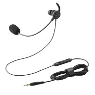 エレコム 有線ヘッドセット 3.5mm 4極ミニプラグ マイク付き インナーイヤー カナル型 片耳 変換ケーブル…