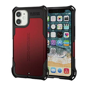 �G���R�� iPhone 12 mini �P�[�X Qi�[�d�Ή� �n�C�u���b�h ZEROSHOCK �ϏՌ� �X�^���_�[�h ���b�h PM-A2 ��������