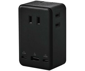 T-U09-3AC2BK �u���b�N �d���^�b�v �R���Z���g×3 USB Type-C×2 USB-A×1 �|�[�g�t�� 67W PD�Ή� ��������