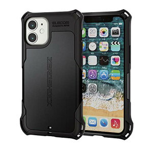 �G���R�� iPhone 12 mini �P�[�X Qi�[�d�Ή� �n�C�u���b�h ZEROSHOCK �ϏՌ� �X�^���_�[�h �u���b�N PM-A ��������