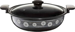 高木金属 両手鍋 洗いやすい 卓上鍋 ホーロー IH対応 27cm あじわい鍋 土鍋風 平安 HA-H27N 送料無料