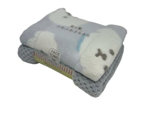 林(Hayashi) フェイスタオル2枚組 約34×80cm プラッシュカラー プードル マイクロファイバー FO404729 送料無料