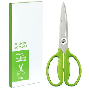 プラス キッチンバサミ 料理ばさみ 分解 ステンレス 食洗機対応 ストレスのない切れ味 フィットカットカーブ レタスグリーン 紙箱包装 送料無料