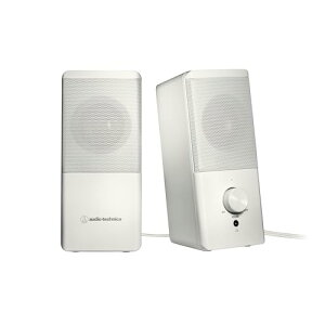 オーディオテクニカ AT-SP95 WH アクティブスピーカー 白 PC タブレット レコードプレーヤー USB給電 省スペース設計 前 送料無料