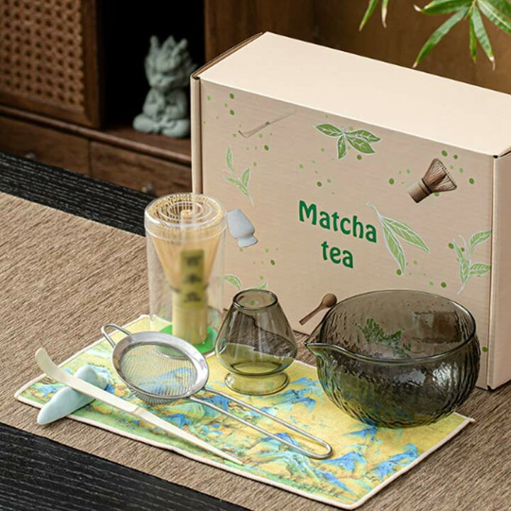 楽天市場】ガラス 7点セット 茶道具セット 茶杓置き 茶道具 茶碗 抹茶 