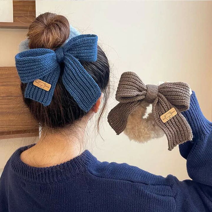 楽天市場】ヘアアクセサリー エレガント 女性 ヘアゴム ニットリボン  