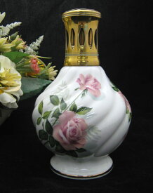 【アンティーク アロマランプ】ランプベルジェ 109CP Roses neige Porcelaine de Paris 1962-1965