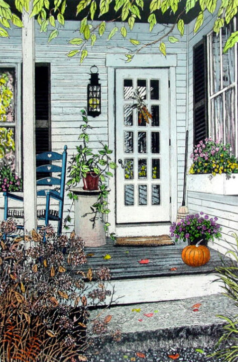 楽天市場】キャロル・コレット 「Front Porch in Autumn」Collette 手 