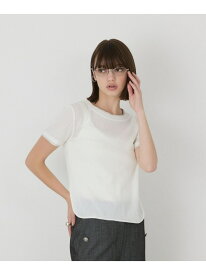 シアーテレコカットトップ GRACE CONTINENTAL グレースコンチネンタル トップス カットソー・Tシャツ ブラック ブラウン ホワイト【送料無料】[Rakuten Fashion]