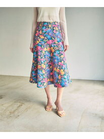 フラワージャガードフレアスカート GRACE CONTINENTAL グレースコンチネンタル スカート ロング・マキシスカート ブルー イエロー【送料無料】[Rakuten Fashion]