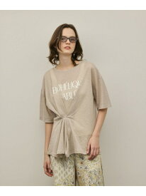 【SALE／40%OFF】タックロゴTシャツ GRACE CONTINENTAL グレースコンチネンタル トップス カットソー・Tシャツ ホワイト ベージュ【RBA_E】【送料無料】[Rakuten Fashion]