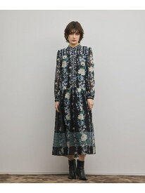 【SALE／30%OFF】フラワープリントティアードワンピース GRACE CONTINENTAL グレースコンチネンタル ワンピース・ドレス ワンピース イエロー ブラック ホワイト【RBA_E】【送料無料】[Rakuten Fashion]