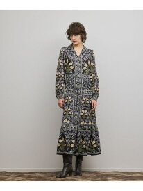 【SALE／40%OFF】フラワーパターンプリントワンピース GRACE CONTINENTAL グレースコンチネンタル ワンピース・ドレス ワンピース ベージュ ブラック【RBA_E】【送料無料】[Rakuten Fashion]