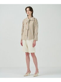 【SALE／50%OFF】タフタストライプブラウス GRACE CONTINENTAL グレースコンチネンタル トップス シャツ・ブラウス ブラック ベージュ【RBA_E】【送料無料】[Rakuten Fashion]