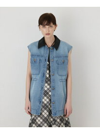 デニムミリタリージレ GRACE CONTINENTAL グレースコンチネンタル トップス ベスト・ジレ ブルー【送料無料】[Rakuten Fashion]