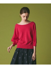 【SALE／50%OFF】カシミヤファートップ GRACE CONTINENTAL グレースコンチネンタル トップス ニット グレー ピンク【RBA_E】【送料無料】[Rakuten Fashion]