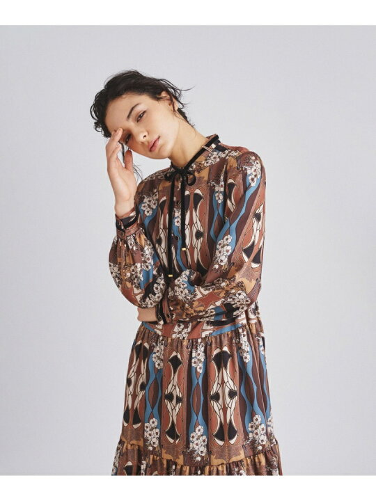 楽天市場】【SALE／30%OFF】ヌーボープリントティアードワンピース 
