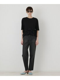 フリルヘムカットトップ GRACE CONTINENTAL グレースコンチネンタル トップス カットソー・Tシャツ グレー ブラック【送料無料】[Rakuten Fashion]