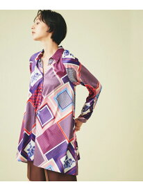【SALE／70%OFF】スカーフプリントチュニックブラウス GRACE CONTINENTAL グレースコンチネンタル トップス シャツ・ブラウス グリーン レッド【RBA_E】【送料無料】[Rakuten Fashion]