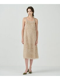 【SALE／60%OFF】フェザーコンビキャミドレス GRACE CONTINENTAL グレースコンチネンタル ワンピース・ドレス ワンピース ブラック ベージュ【RBA_E】【送料無料】[Rakuten Fashion]